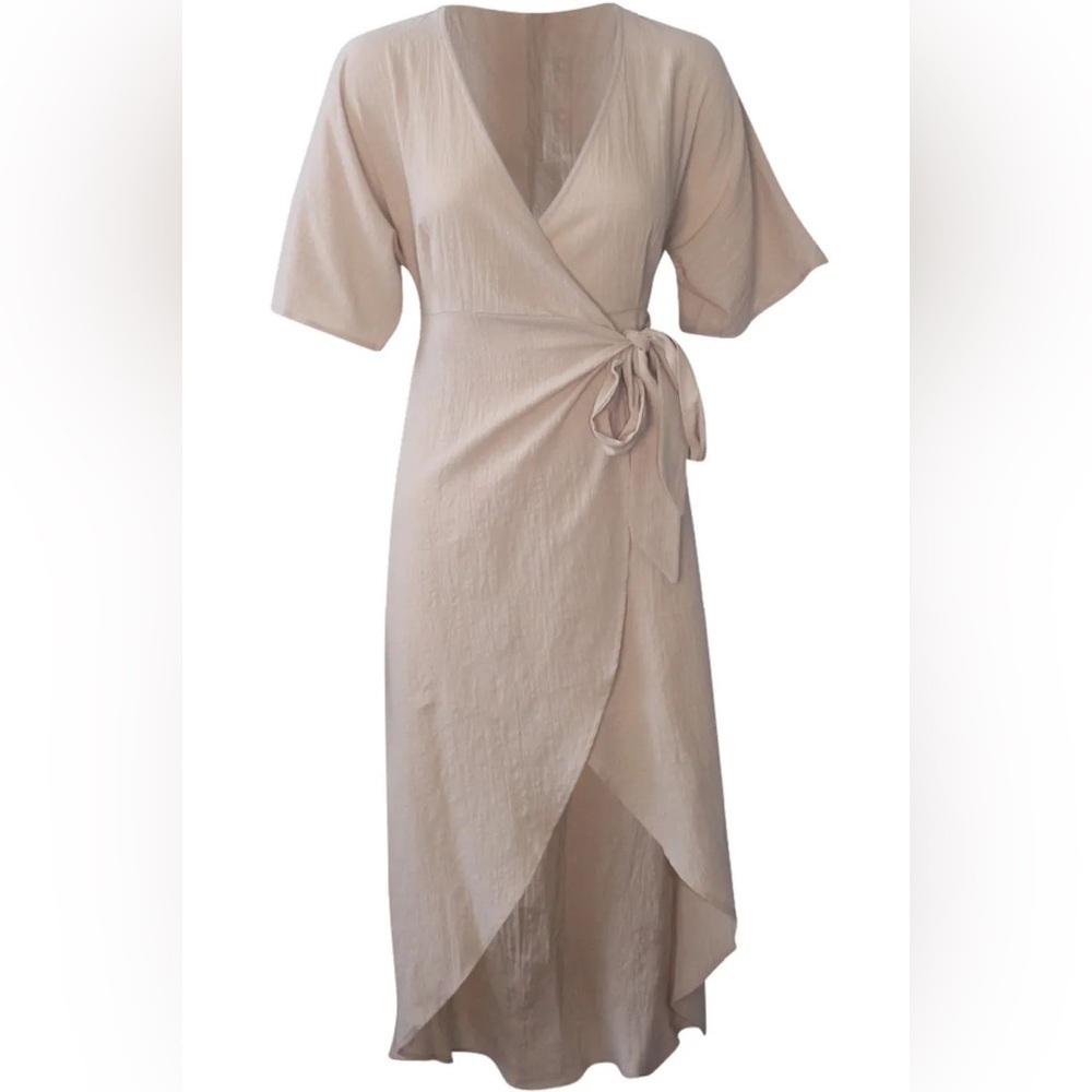 Nwot - Sndys. Circus Linen Dress In Beige - Size Xxs